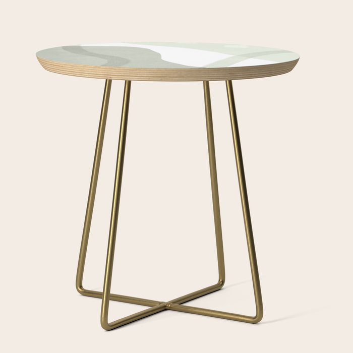 Green watercolor shapes Side Table Gallery Image 1