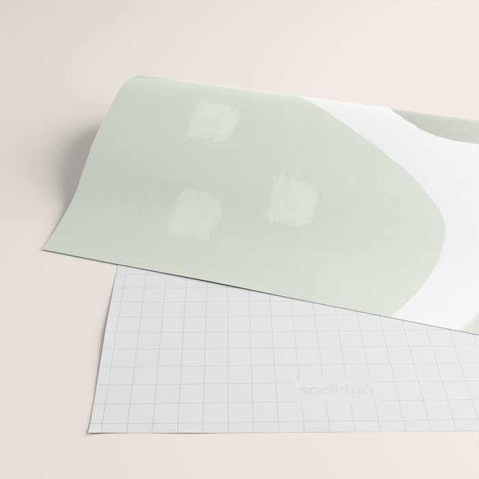 Green watercolor shapes Wrapping Paper Gallery Image 2