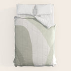 Green watercolor shapes Comforter Gallery Image 6
