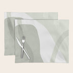 Green watercolor shapes Placemat Gallery Image 1