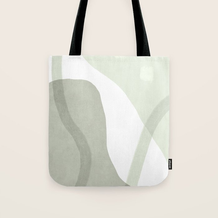 Green watercolor shapes Tote Bag Gallery Image 1