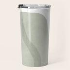 Green watercolor shapes Travel Mug Gallery Image 3