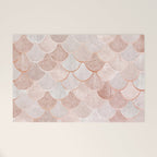 Mermaid Pattern, Pink Aesthetic Welcome Mat Gallery Image 1