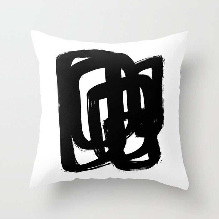 A Heavy Thought White Background Throw Pillow Gallery Image 1