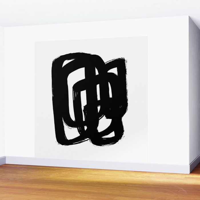 A Heavy Thought White Background Wall Mural Gallery Image 2