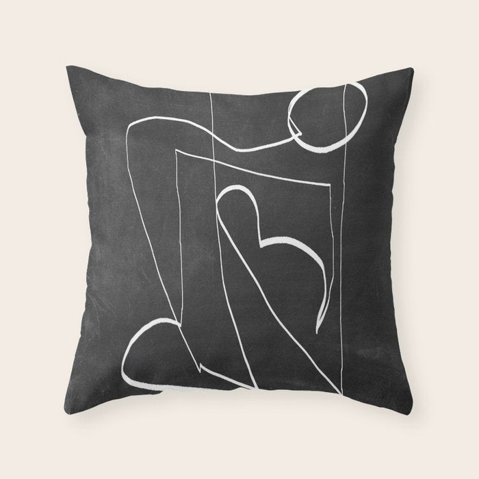 Abstract line art 93 Throw Pillow Gallery Image 1