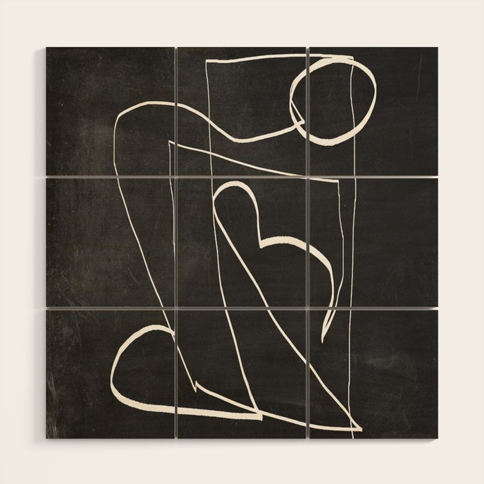 Abstract line art 93 Wood Wall Art Gallery Image 1
