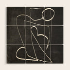 Abstract line art 93 Wood Wall Art Gallery Image 1