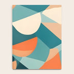 1/4 Cut, Abstract Fresh Fruits Citrus, Orange Lemon Illustration Scandinavian, Pastel Geometric Shapes eclectic Contemporary Modern Boho Notebook Gallery Image 4
