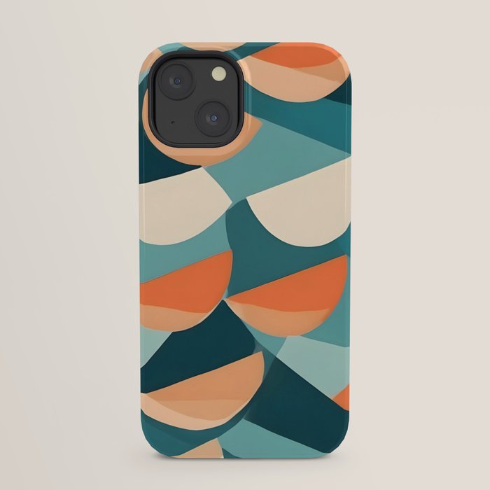 1/4 Cut, Abstract Fresh Fruits Citrus, Orange Lemon Illustration Scandinavian, Pastel Geometric Shapes eclectic Contemporary Modern Boho iPhone Case Gallery Image 29