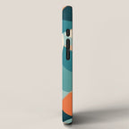 1/4 Cut, Abstract Fresh Fruits Citrus, Orange Lemon Illustration Scandinavian, Pastel Geometric Shapes eclectic Contemporary Modern Boho iPhone Case Gallery Image 2