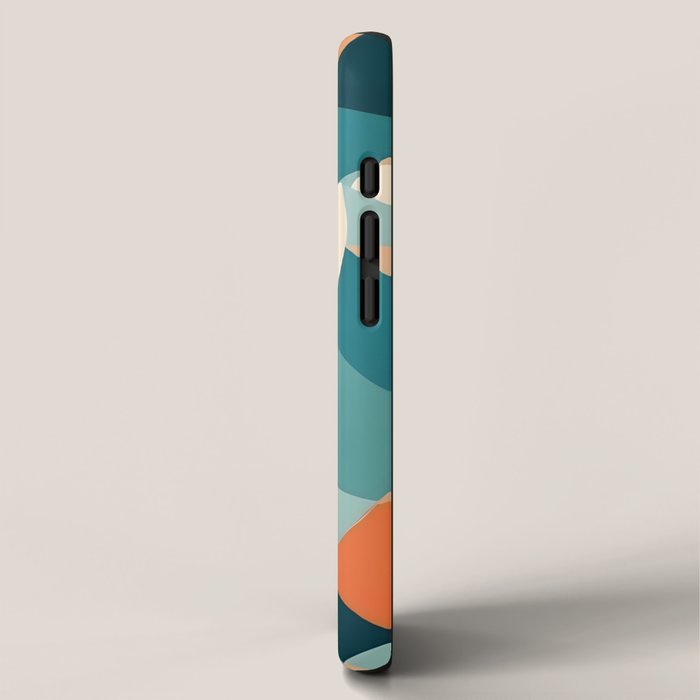 1/4 Cut, Abstract Fresh Fruits Citrus, Orange Lemon Illustration Scandinavian, Pastel Geometric Shapes eclectic Contemporary Modern Boho iPhone Case Gallery Image 2