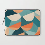 1/4 Cut, Abstract Fresh Fruits Citrus, Orange Lemon Illustration Scandinavian, Pastel Geometric Shapes eclectic Contemporary Modern Boho Laptop Sleeve Gallery Image 1