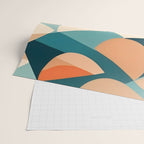 1/4 Cut, Abstract Fresh Fruits Citrus, Orange Lemon Illustration Scandinavian, Pastel Geometric Shapes eclectic Contemporary Modern Boho Wrapping Paper Gallery Image 2