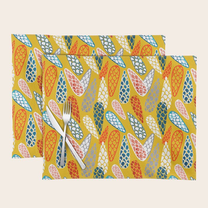Colored Cone pattern Placemat Gallery Image 1