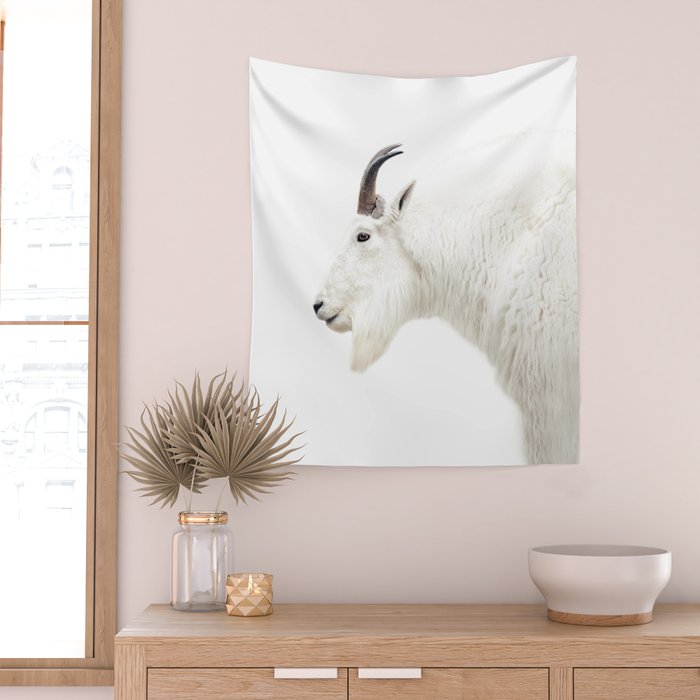NORDIC MOUNTAIN GOAT Wall Tapestry Gallery Image 2