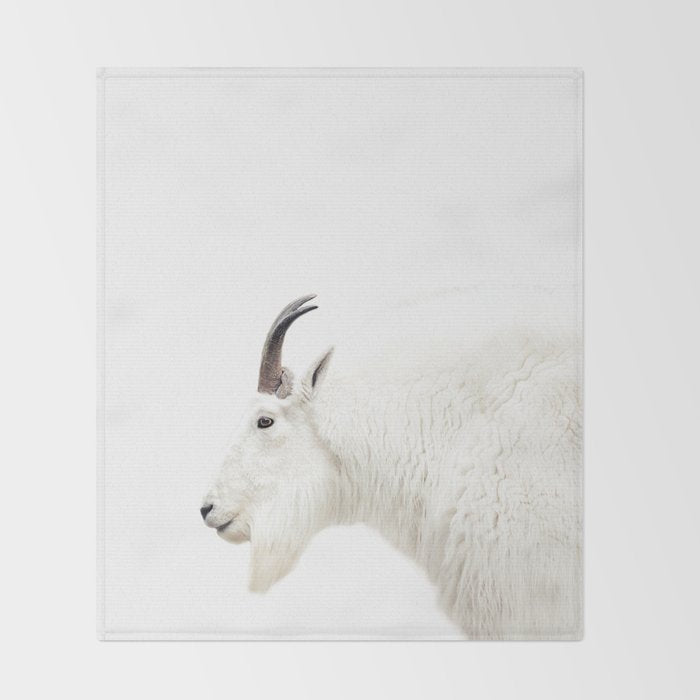 NORDIC MOUNTAIN GOAT Throw Blanket Gallery Image 2