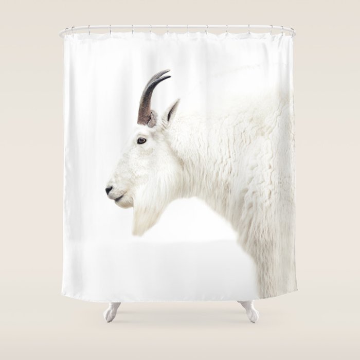 NORDIC MOUNTAIN GOAT Shower Curtain Gallery Image 1
