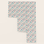 Herringbone Pattern - Cream Coral and Teal Wallpaper Gallery Image 3