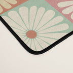 Retro Flowers Check Pattern XXVI Desk Mat Gallery Image 4