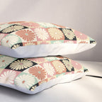 Retro Flowers Check Pattern XXVI Pillow Sham Gallery Image 3