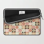 Retro Flowers Check Pattern XXVI Laptop Sleeve Gallery Image 2