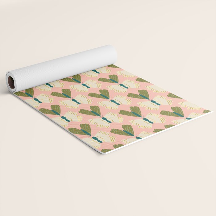 Vintage Butterfly and Moth  Yoga Mat Gallery Image 2