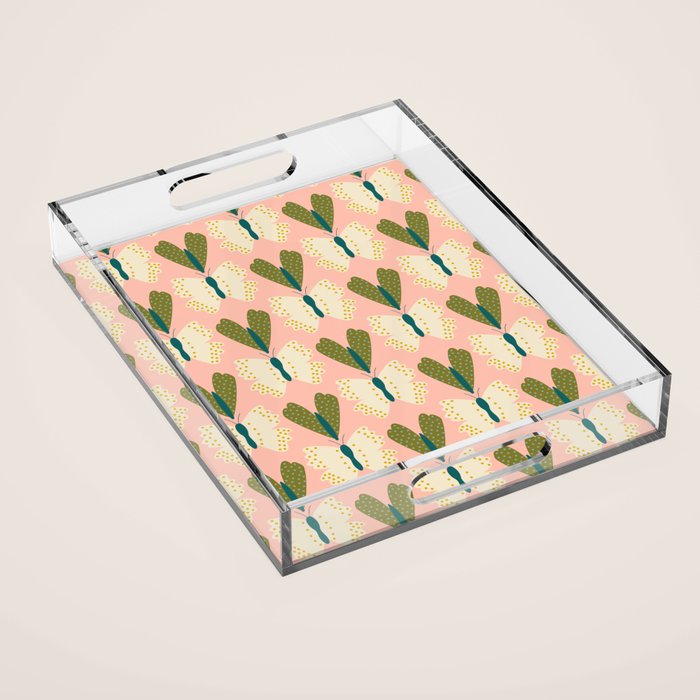 Vintage Butterfly and Moth  Acrylic Tray Gallery Image 1