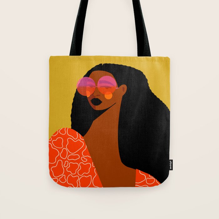 Wavy Retro Vibe Tote Bag Gallery Image 1