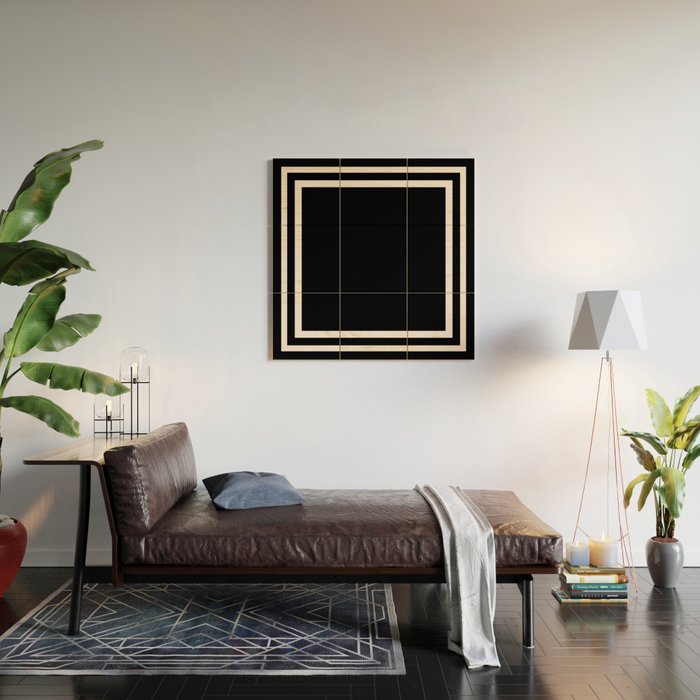 Black and white minimal Wood Wall Art Gallery Image 2