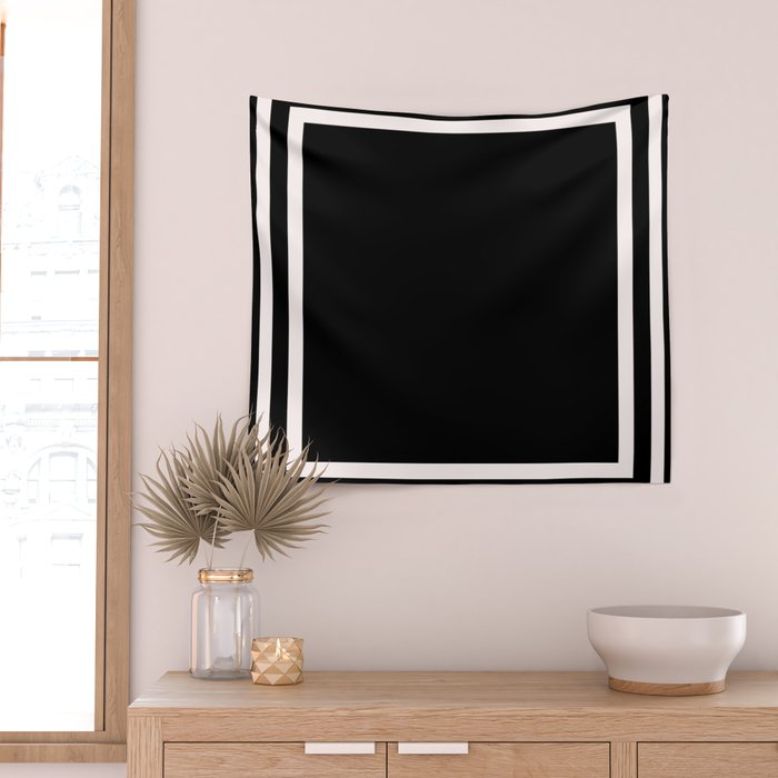 Black and white minimal Wall Tapestry Gallery Image 2