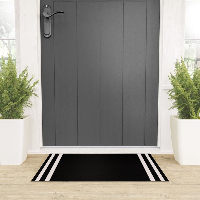 Black and white minimal Welcome Mat Gallery Image 3