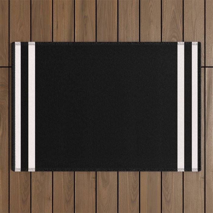 Black and white minimal Outdoor Rug Gallery Image 1