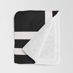 Black and white minimal Throw Blanket Gallery Image 3