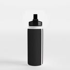 Black and white minimal Water Bottle Gallery Image 2