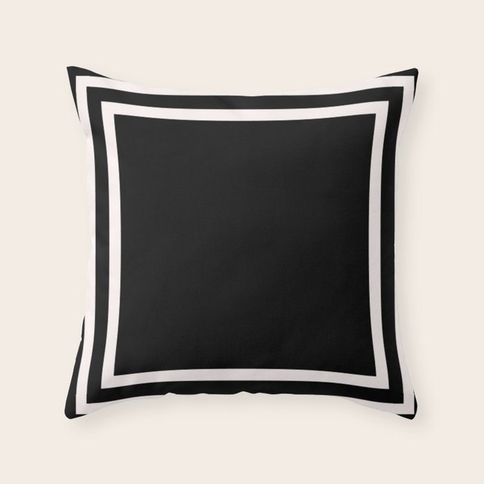 Black and white minimal Throw Pillow Gallery Image 6