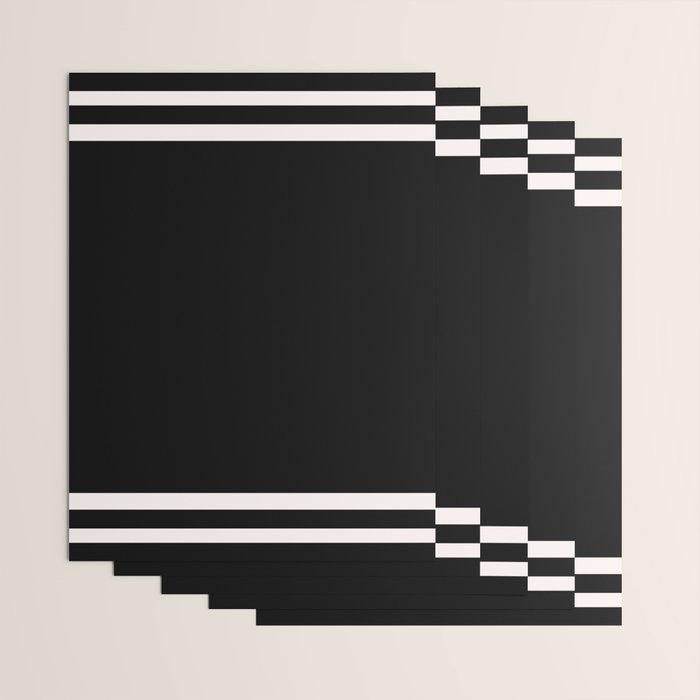 Black and white minimal Wrapping Paper Gallery Image 3