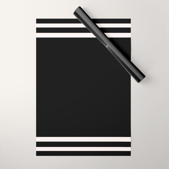 Black and white minimal Wrapping Paper Gallery Image 1