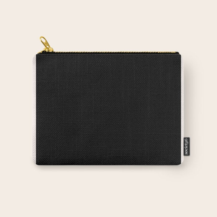 Black and white minimal Carry All Pouch Gallery Image 1