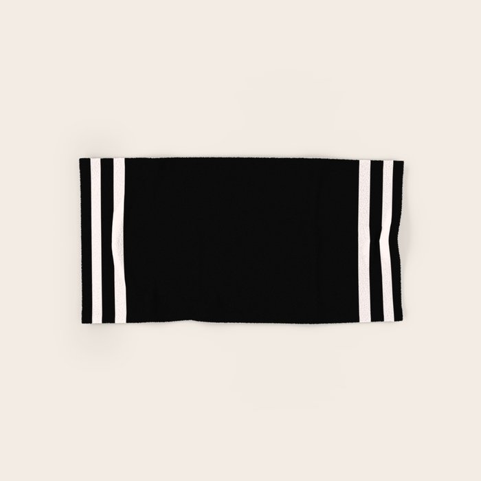 Black and white minimal Bath Towel Gallery Image 1