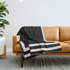 Black and white minimal Throw Blanket Gallery Image 1