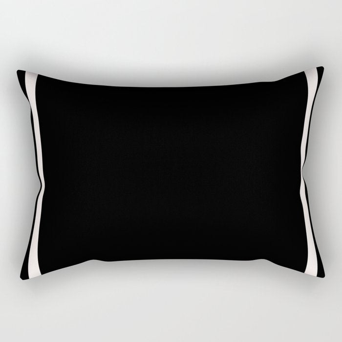 Black and white minimal Rectangular Pillow Gallery Image 1