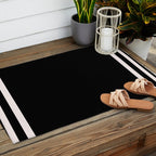 Black and white minimal Outdoor Rug Gallery Image 2