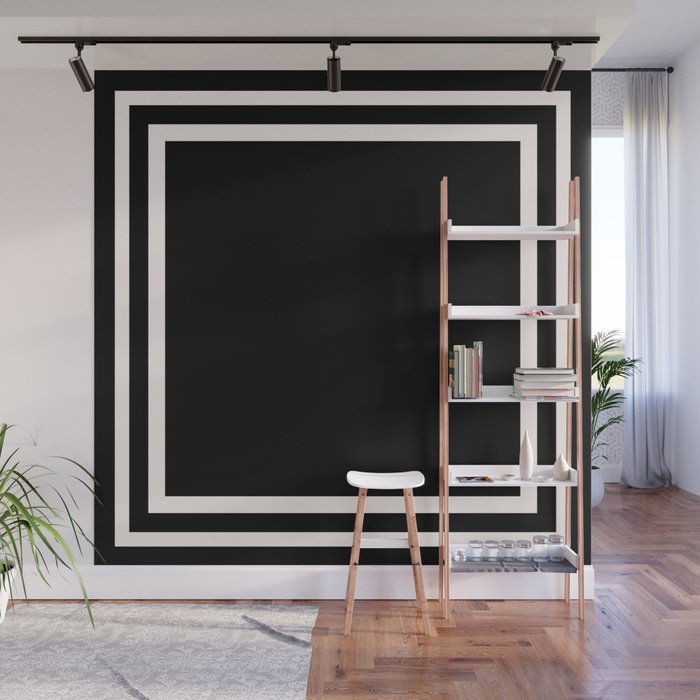 Black and white minimal Wall Mural Gallery Image 1