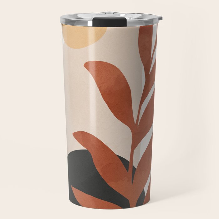 Abstract Art /Minimal Plant 9 Travel Mug Gallery Image 1