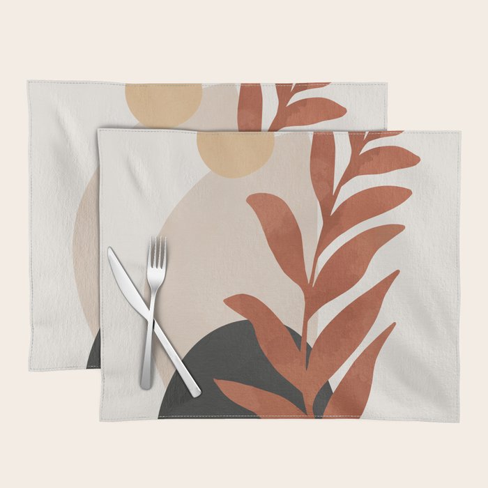 Abstract Art /Minimal Plant 9 Placemat Gallery Image 1