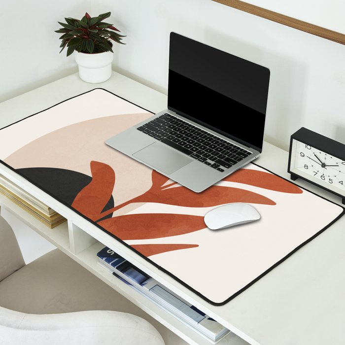 Abstract Art /Minimal Plant 9 Desk Mat Gallery Image 2