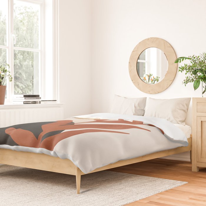 Abstract Art /Minimal Plant 9 Duvet Cover Gallery Image 2