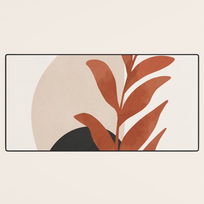 Abstract Art /Minimal Plant 9 Desk Mat Gallery Image 3