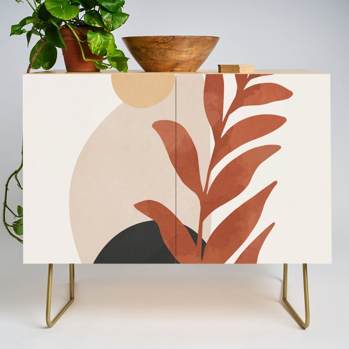 Abstract Art /Minimal Plant 9 Credenza Gallery Image 1
